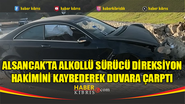 Alsancak’ta Alkollü Sürücü Kaza Yaptı